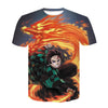 T-shirt Demon Slayer Tanjiro feu